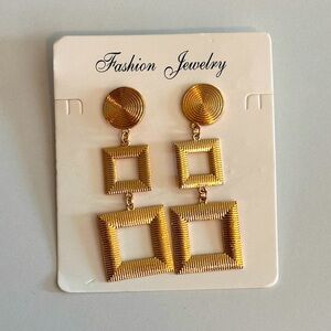 Gold Geometric Statement Earrings
